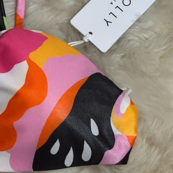 Seafolly Rio Drawstring Bikini Top Beaded‎ Beach Vacation Pool Resort Size 4 S - Picture 8 of 10